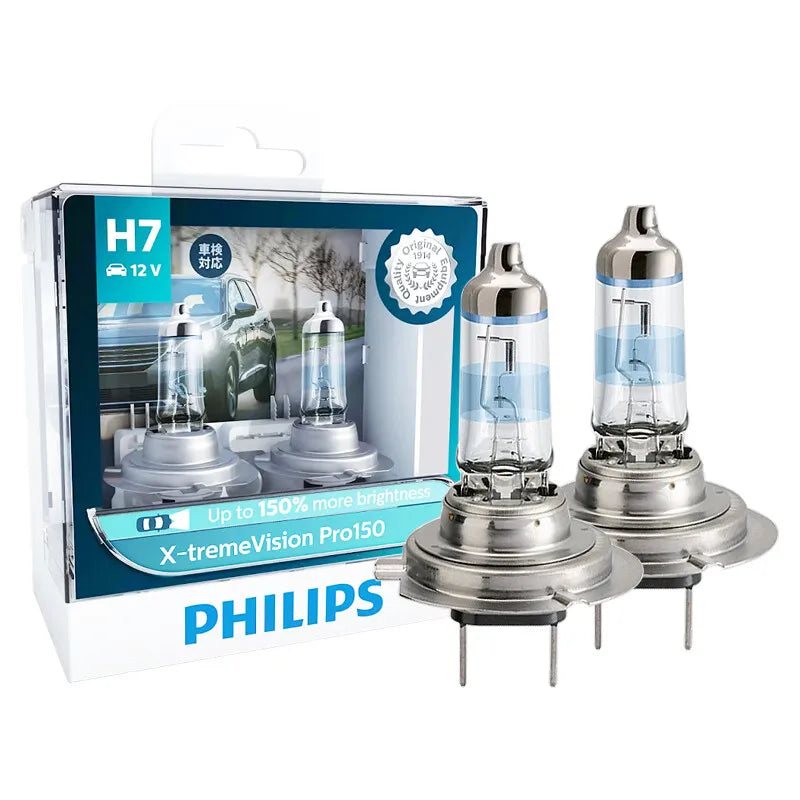 Philips H7 H4 12V 55W Faro alogeno Fino al 150% 200% Altro luminosità Lampadine originali per auto