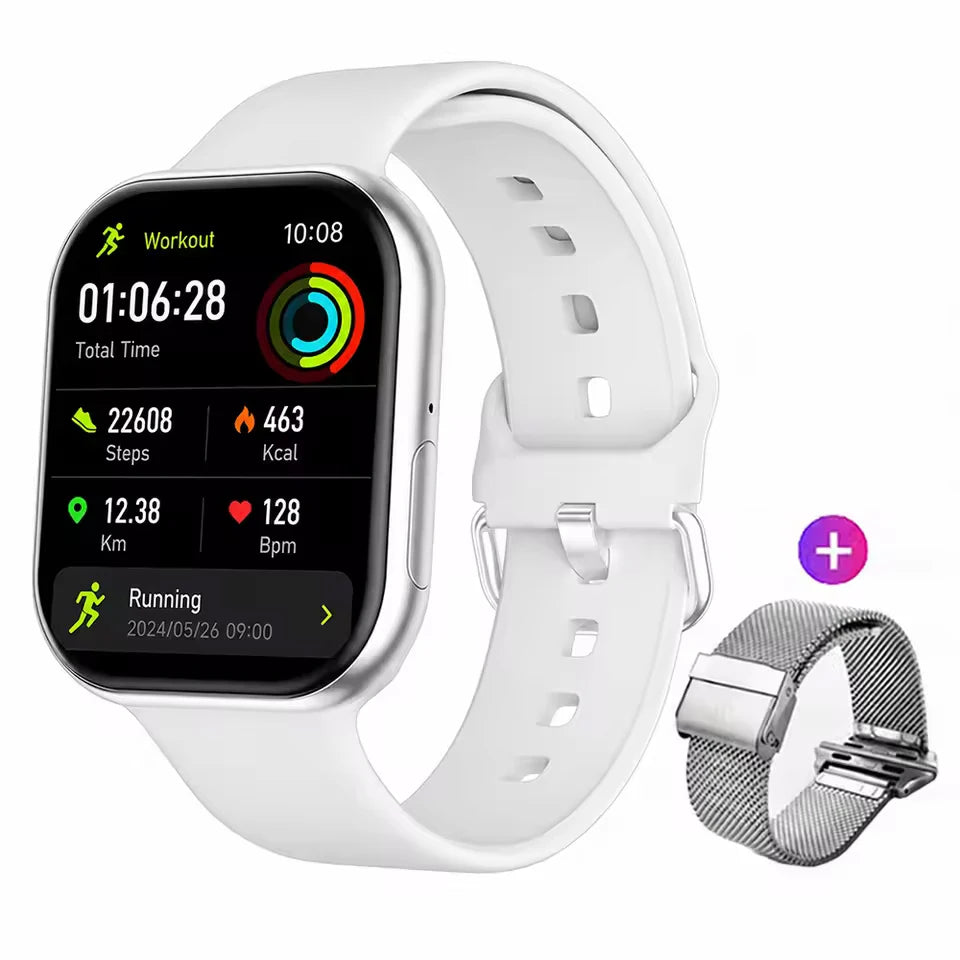 Nuovo Smartwatch iOS Serie 11, Display AMOLED Ultra HD, Cardiofrequenzimetro, GPS, Impermeabile IP68, Fitness, Chiamate Wireless, Braccialetto Originale