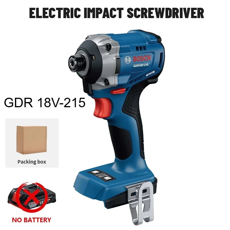 BOSCH GDR 18V-215 Trapano Avvitatore a Impatto Cordless Professionale 215 Nm Brushless con Attacco Esagonale Interno da 1/4" Utensili Elettrici GDR18V-215