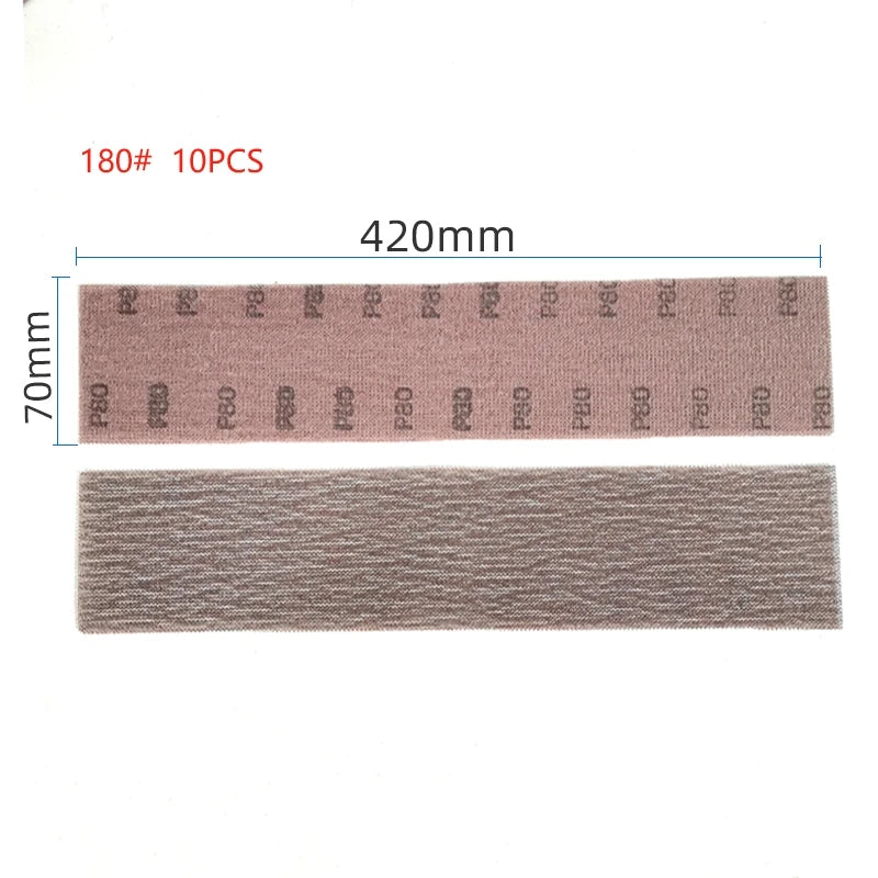 70x420mm Rettifica A Secco Maglia Carta Vetrata Rettangolare Floccaggio per Mirka Piallatura A Mano Auto Stucco Ampia Area Levigatrice