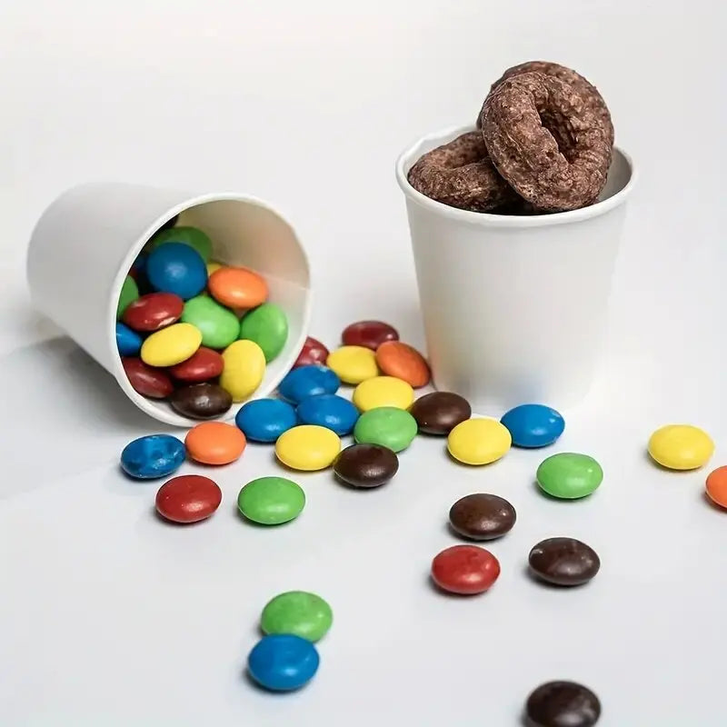50/100PCS Bicchieri di carta usa e getta piccoli, perfetti per le caffetterie in ufficio, ristoranti, picnic, degustazione di succo di caffè, bevande calde e fredde