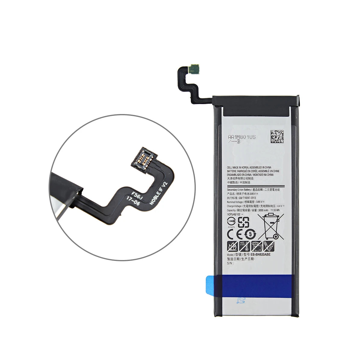 Batteria EB-BN970ABU BN920ABE BN965ABU BN920 BN950 per Samsung Galaxy Note X 5G/Note 10 Lite/Note 9 8 7 Note FE/Note 5