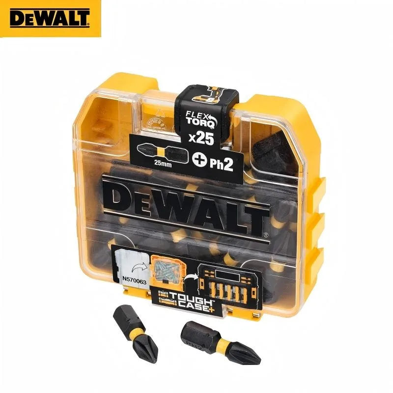 DEWALT DT70555T-QZ Set di punte per cacciavite Extreme FLEXTORQ PH2 da 25 pezzi da 25 mm in una piccola custodia sfusa, accessori per utensili elettrici