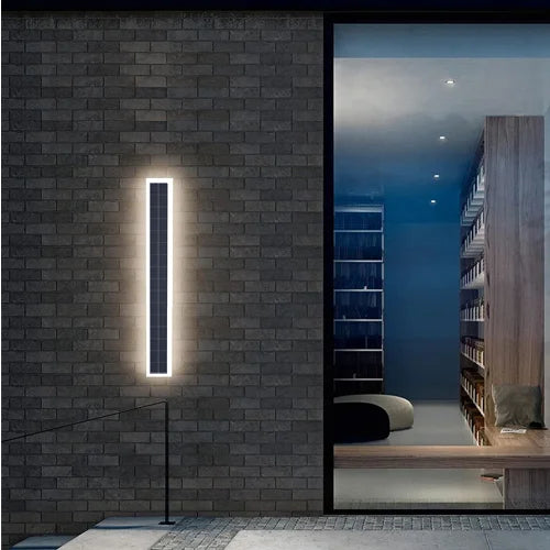 Lampade da parete solari per esterni IP65 LED impermeabile lungo 60 cm, paralume in acrilico 10 W per montaggio a parete per portico, patio, ingresso