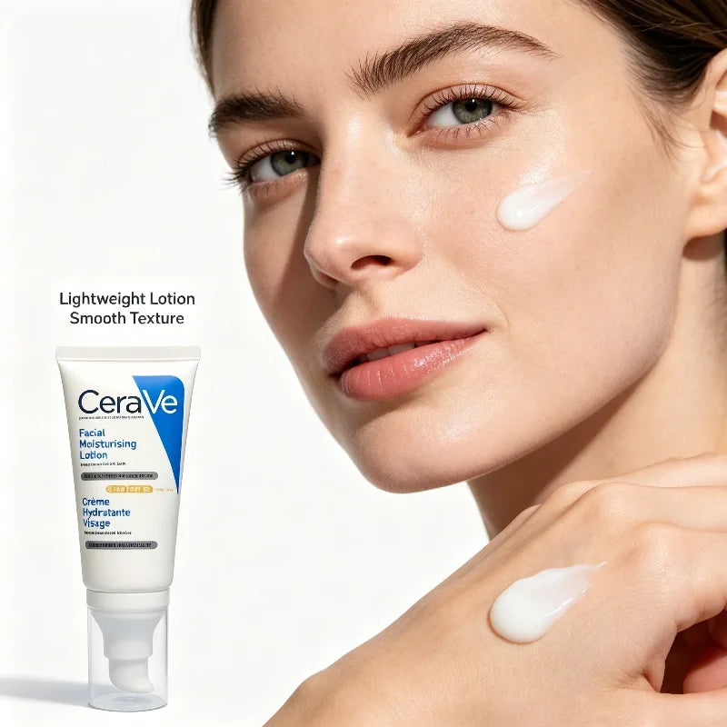 CeraVe Lozione AM SPF50 52ml, Cura Idratante a Lunga Durata per Pelle Normale e Secca
