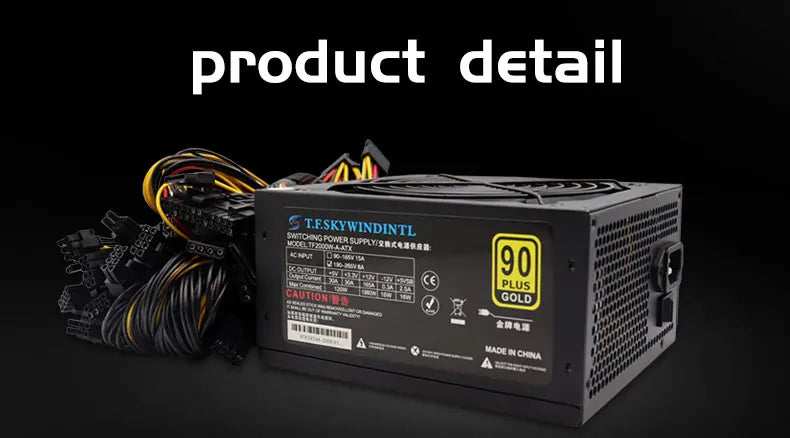 T.F.SKYWINDINTL nuovo 2000W ATX PSU alimentatore minerario supporto alimentazione PC 8 schede Display GPU 95% efficienza per BTC Bitcoin Miner