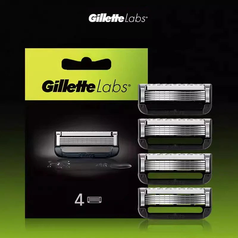 Lame di ricambio Gillette Labs Aurora Series, lamina ultra sottile a 5 strati, 4 pezzi per rasoio Gillette Labs