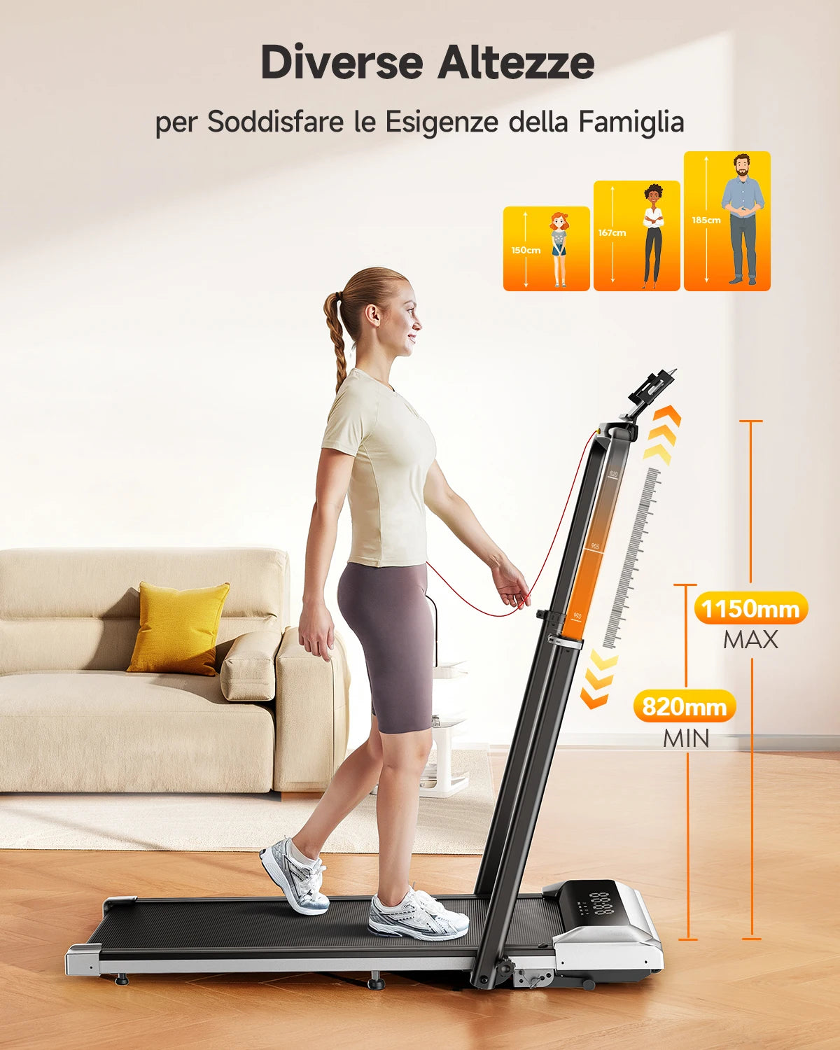 Toputure TP6 Walking Pad 12% Incline Treadmill 6 In 1 Walking Running 2.5HP Foldable Under Desk Treadmill With Adjustable Height Armrest LED Display Indoor Home Gym Exercise Office Treadmill 40dB Low noise Treadmill