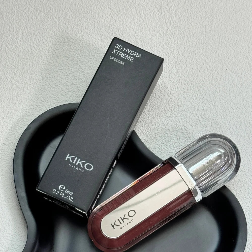 Kiko Milano Lucidalabbra 3D Hydra, smalto labbra idratante, effetto specchio con glitter, volumizzante, non appiccicoso, impermeabile, trucco labbra naturale