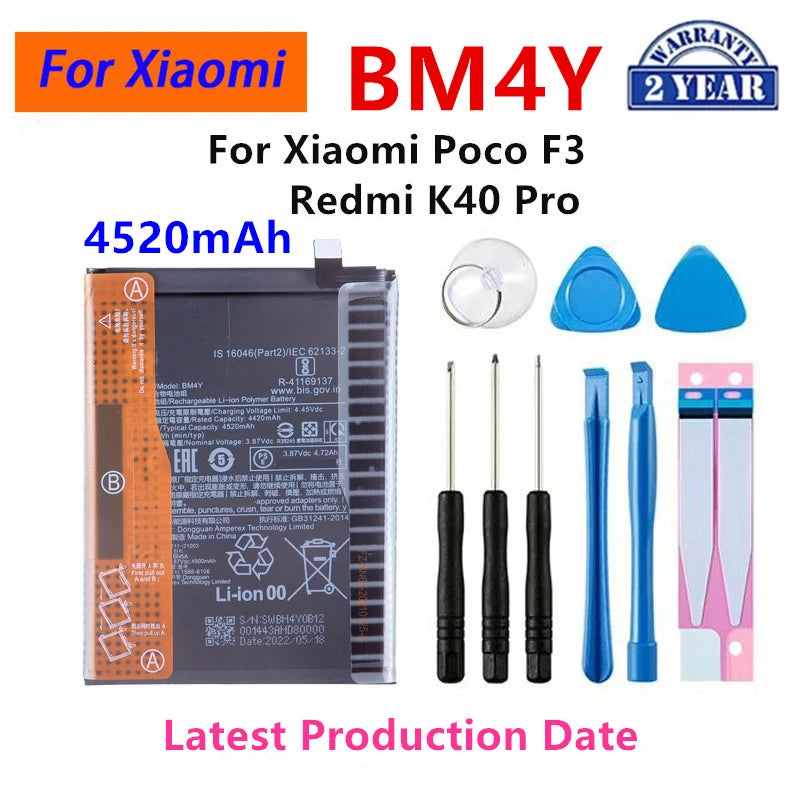 100% originale BM4P BM4S BM4Y BN53 BN59 BM4J BN63 BM56 BM57 BM5D BM4U BN5A batteria per Xiaomi Redmi K50 Pro/K40 5G/K40 Pro/K30