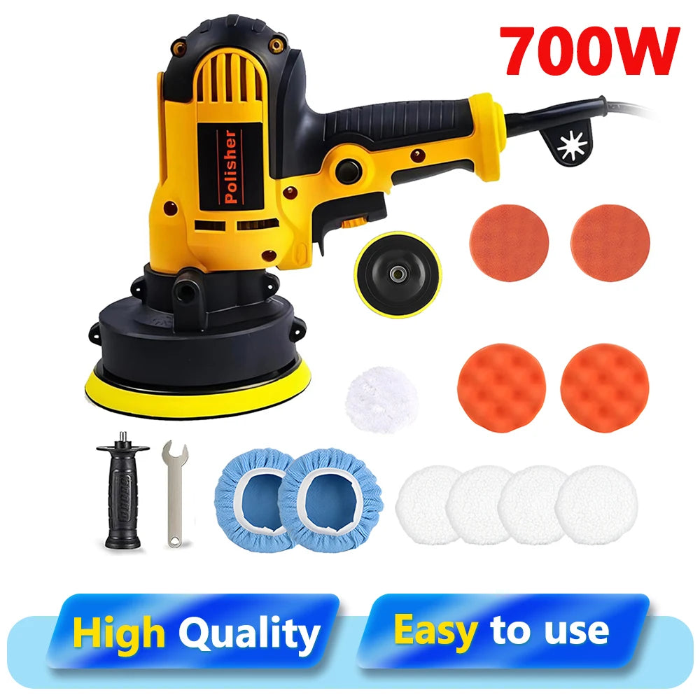 Podofo 700W 5" Lucidatrice Elettrica Rotante per Auto, Kit per Lucidatura e Ceratura, Macchina per Bellezza Auto, Velocità Regolabile 0-3600 RPM, Strumenti per Levigatura e Ceratura, Lucidatura Automobilistica, Riparazione G