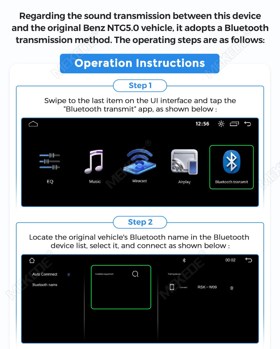 Mekede, schermo da 12,3 pollici, risoluzione 2K, sistema di navigazione GPS con CarPlay e Android Auto, autoradio multimediale con sistema operativo Linux per Mercedes Benz C W205, GLC X253, Classe V W447, lettore video 4K.