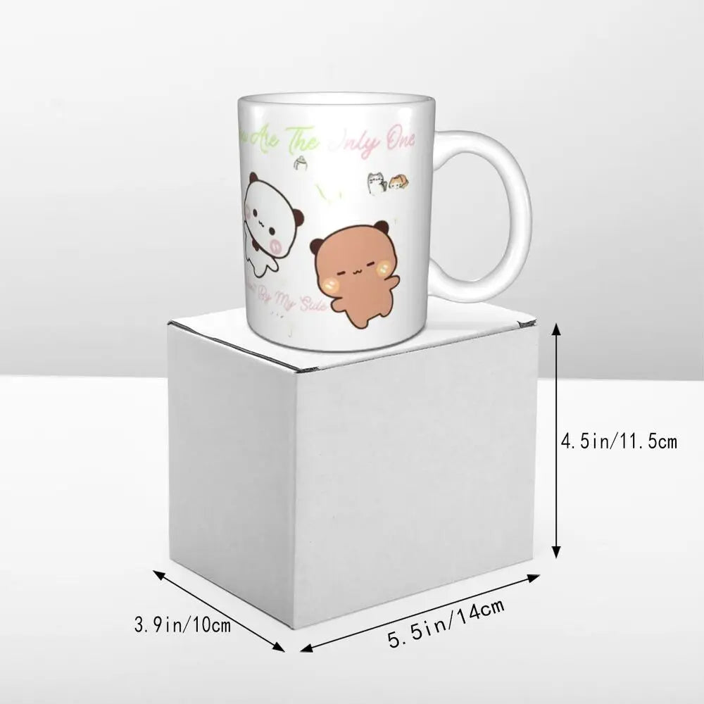 Tazze personalizzate per coppia Bubu Dudu Panda e Brownie Bear Tazza da caffè per tè al latte in ceramica fai-da-te