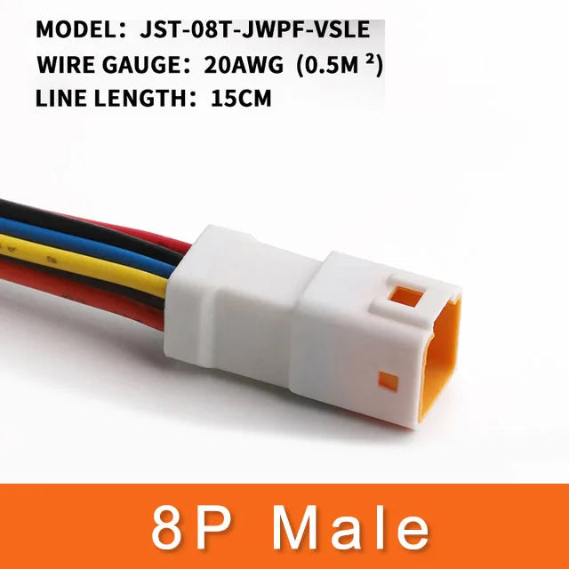 1 Set JST Automobile Auto Connettore Impermeabile 2/3/4/6/8Pin Maschio e Femmina Cablaggio Presa con 15 CM Filo 0.6 MM JST02T/02R-JWPF