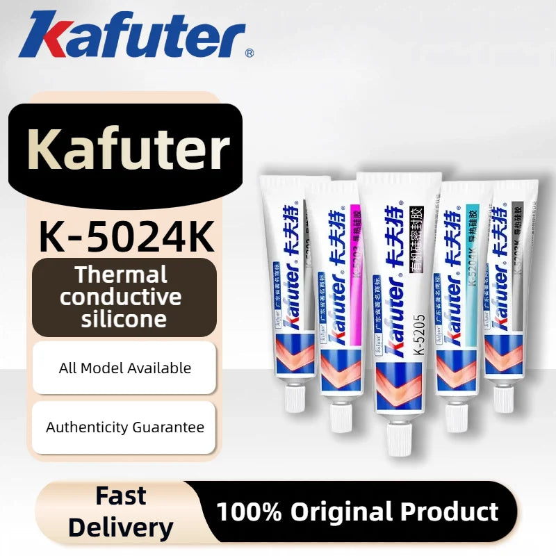 Pasta Termica in Silicone KAFUTER K-5203 K5204 K5205 K5207, Composto Conduttivo ad Alta Temperatura per Dissipatori di Calore ed Elettronica