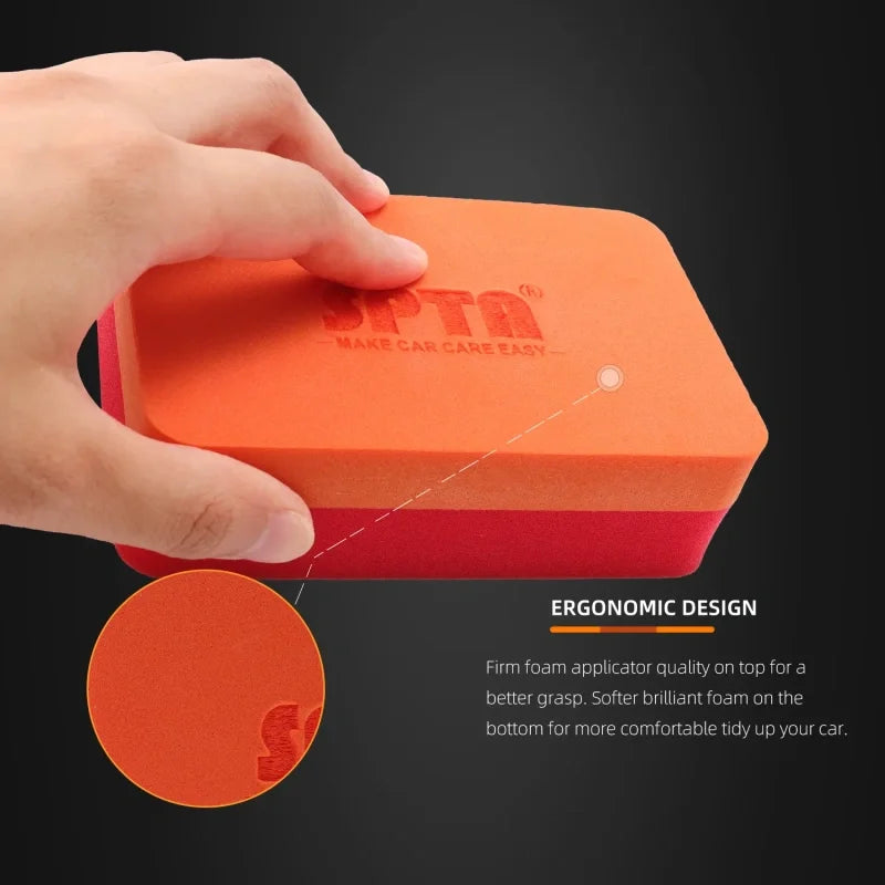 SPTA 1 pz Spugna Applicatrice per Rivestimento Ceramico per Vetri Auto, Ceratura, Lucidatura, Acciaio Verniciato, Lucidatura Durevole per Pneumatici