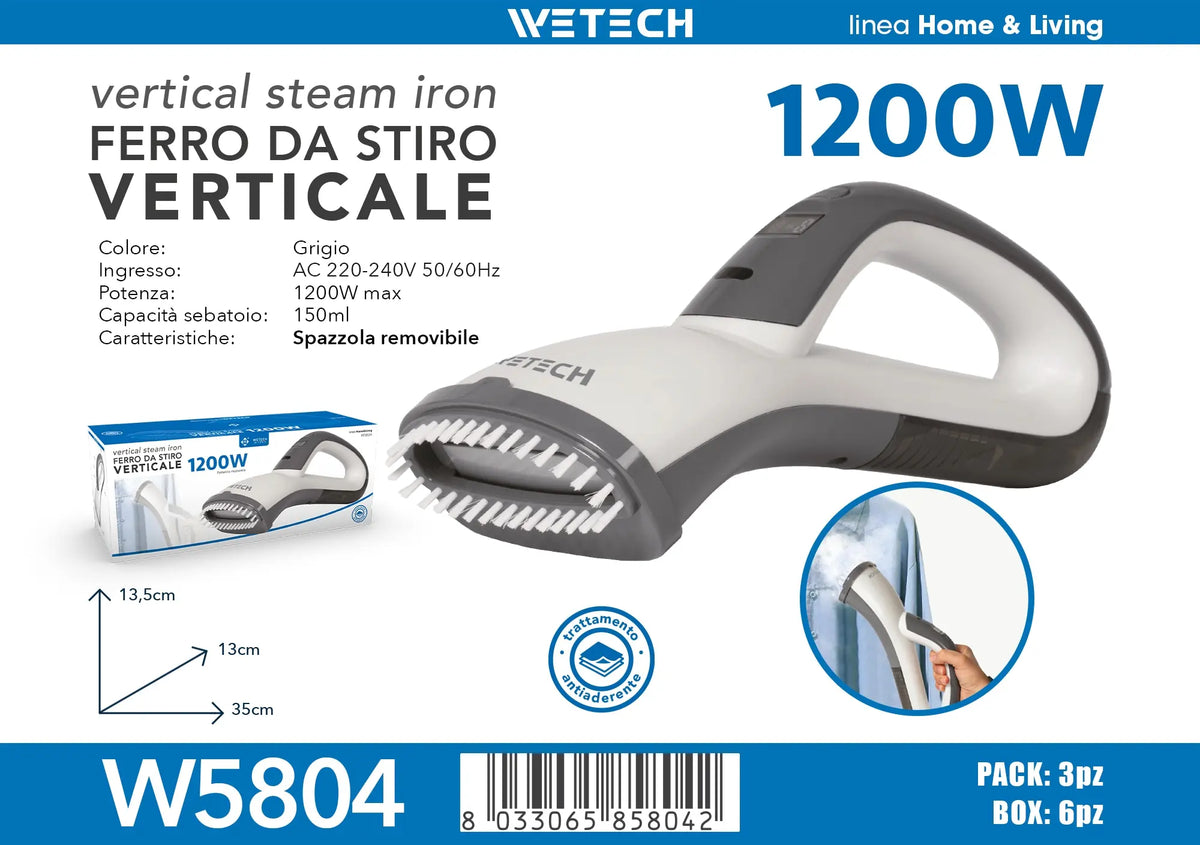 Ferro da Stiro Elettrico Portatile Mini, Ferro a Vapore per Vestiti, Ferro Regolabile con Piastra in Ceramica, Modelli W5801, W5802, W5803, W5804, W5806