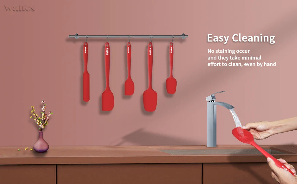 Walfos 5 Pz/set Spatola In Silicone Antiaderente Cottura Della Pasticceria Spatola In Silicone Resistente Al Calore Utensile Da Cucina Strumento di Cottura