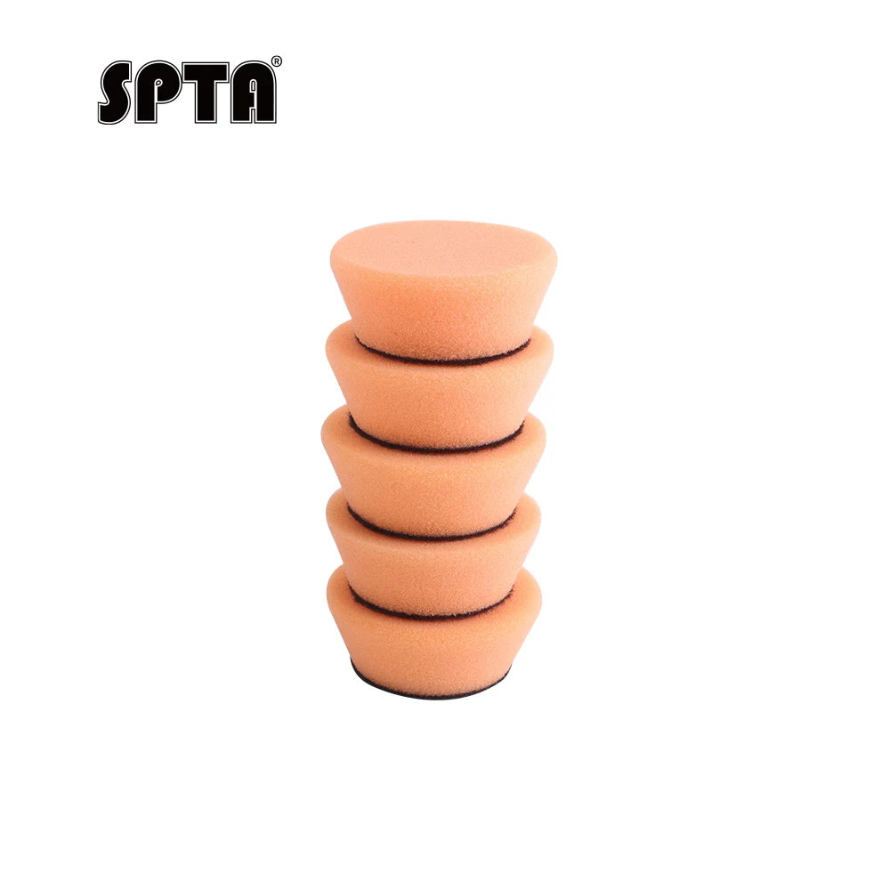 SPTA Kit 5 Pezzi di Spugne Abrasive Miste da 1,4 Pollici (35 mm) e 2 Pollici (50 mm) per Lucidatura e Dettaglio Auto