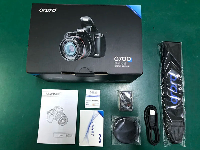 Ordro 4K Fotocamera digitale 12x Zoom ottico Videocamera per fotografia Messa a fuoco automatica 2024 Nuovo Vlog Camara Flash LED integrato