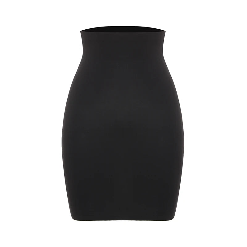 Sottogonna antiscivolo sopra il ginocchio Mezze sottoveste per abiti Shapewear Body Shaper Nuova gonna corta liscia per la biancheria intima con controllo della pancia