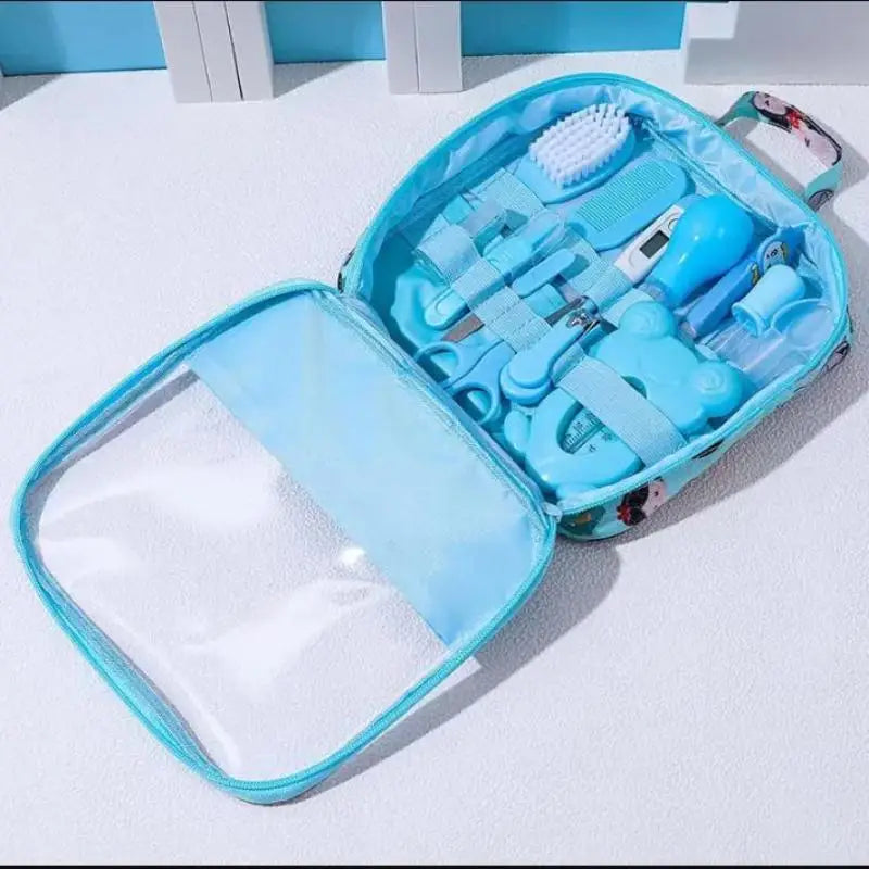 Set di 13 Pezzi per la Cura del Bambino, Kit Portatile per Toelettatura e Cura delle Unghie