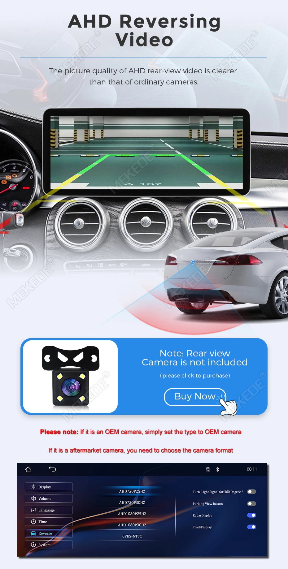 Mekede, schermo da 12,3 pollici, risoluzione 2K, sistema di navigazione GPS con CarPlay e Android Auto, autoradio multimediale con sistema operativo Linux per Mercedes Benz C W205, GLC X253, Classe V W447, lettore video 4K.