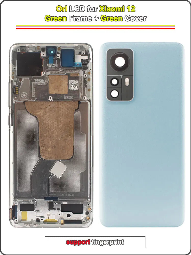 Display AMOLED da 6,28 pollici per Xiaomi 12 (2201123G, 2201123C) - Gruppo digitalizzatore touchscreen LCD con telaio per Xiaomi Mi 12