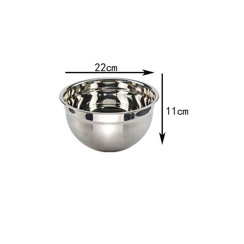 Ciotole per miscelazione in acciaio inossidabile (set da 7) Set di ciotole per insalata di frutta Set di ciotole per riporre utensili da cucina da cucina 18/20/22/24/26/28/30 cm