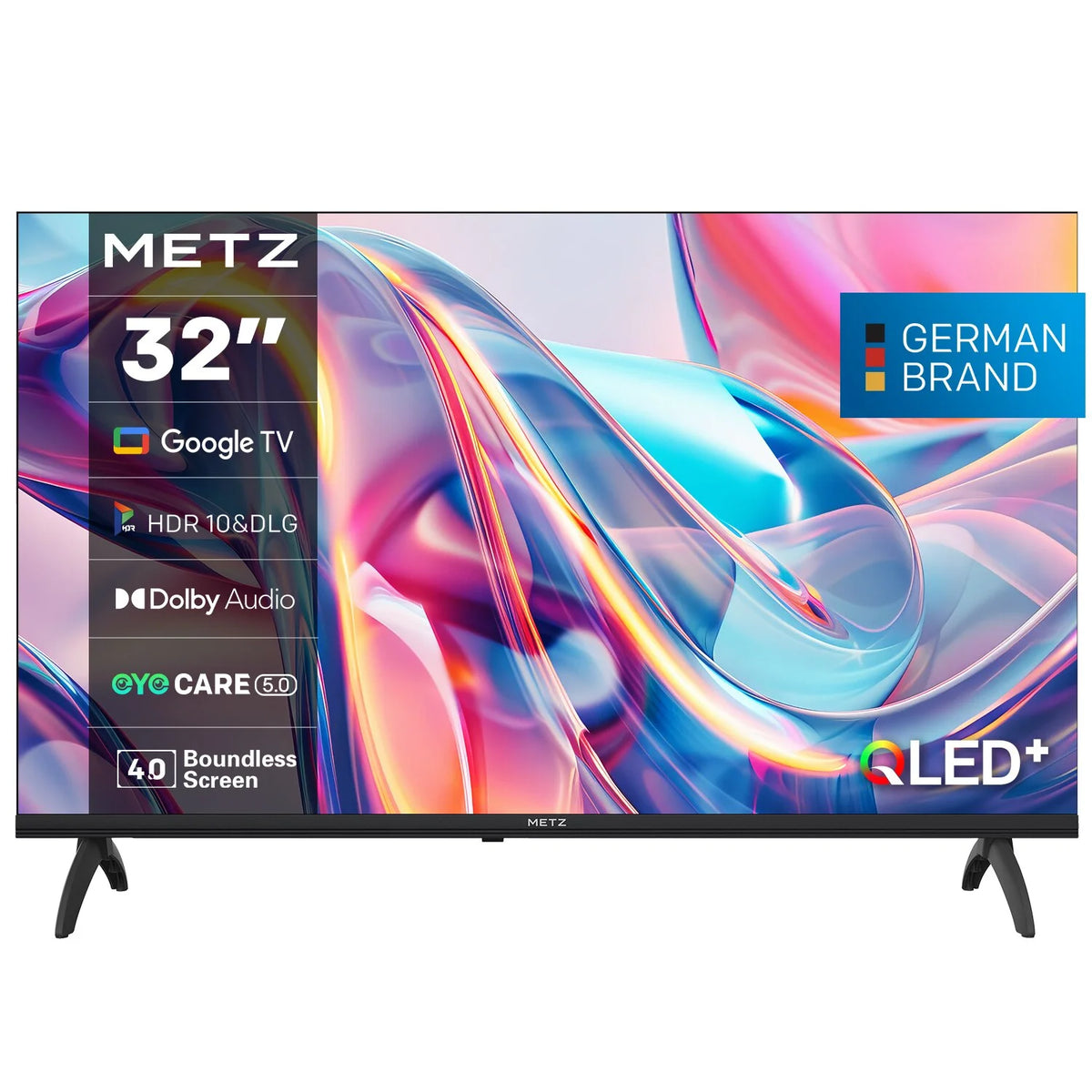 TV Smart LED Metz QLED 32" 40 Pollici Google Tele HDR 10 Audio Dolby Bluetooth 5.1 Sintonizzatore per la Salute degli Occhi 2025 32Mqf7030Z