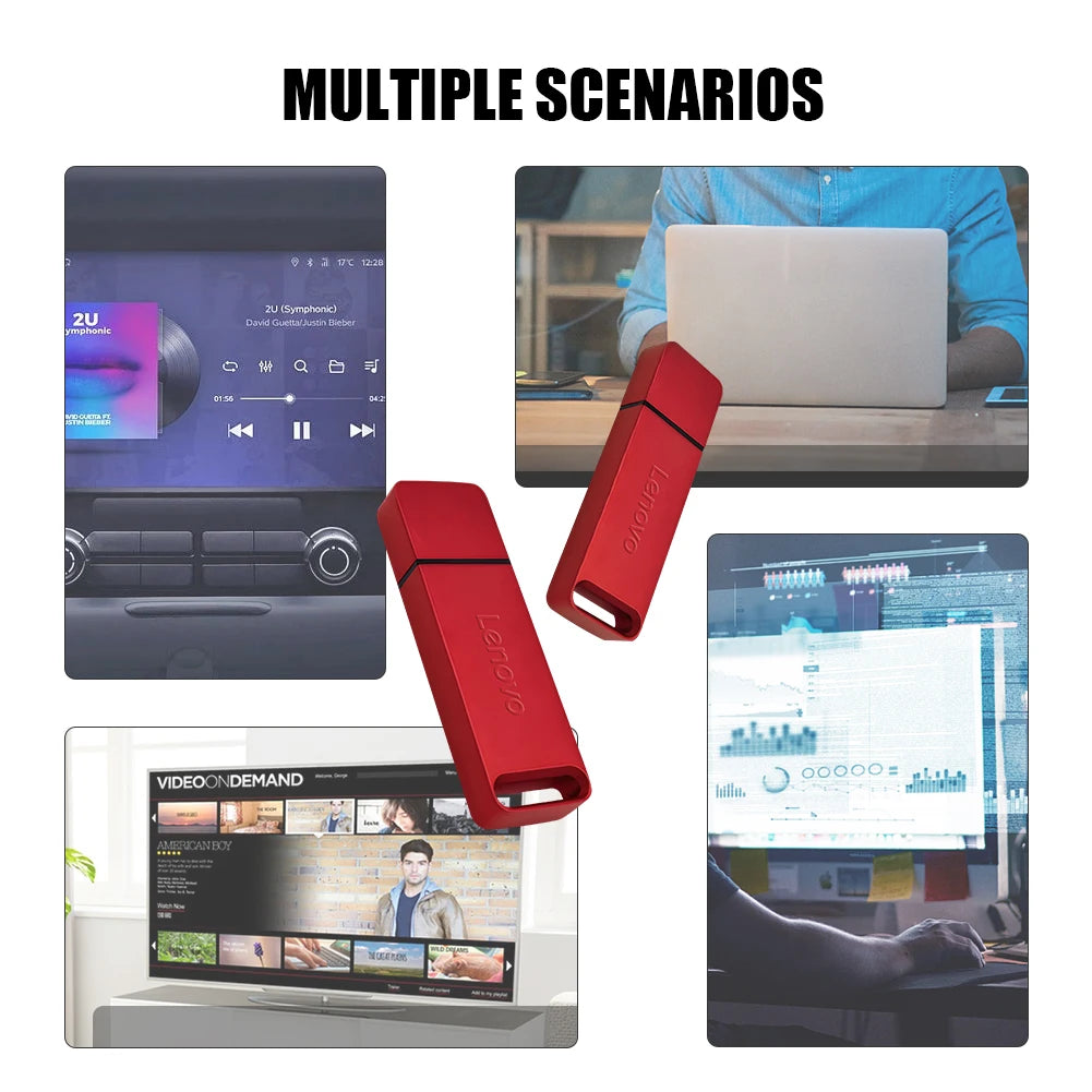 Chiavetta USB Lenovo Mini ad alta velocità, 512 GB, 1 TB, USB 3.1, 256 GB, 128 GB, chiavetta USB ad alta velocità per laptop Android