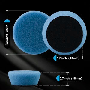 SPTA Mini Kit tampone per lucidatura in spugna da 1,5 pollici (40 mm) / 2 pollici (50 mm) per strumento di pulizia per lucidatrice a batteria 12 V