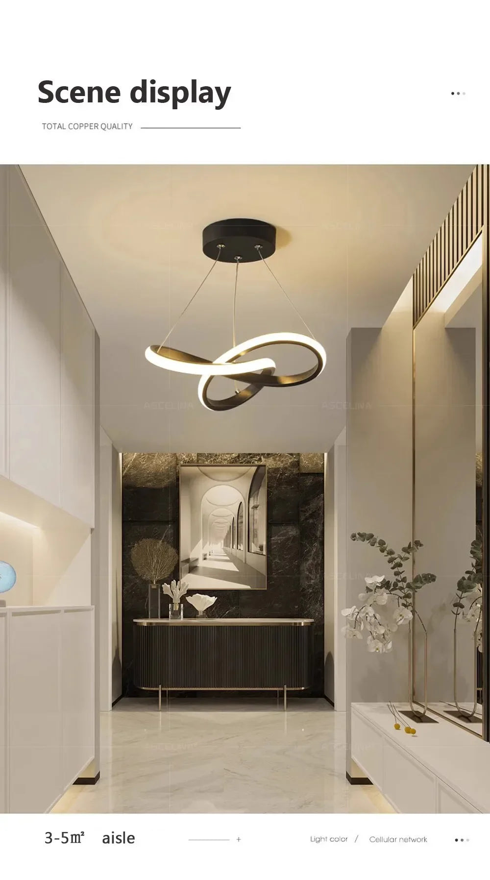 Lampada a sospensione moderna a LED con design irregolare aerodinamico Piccola lampada a sospensione creativa per camere da letto, sala da pranzo, sale studio