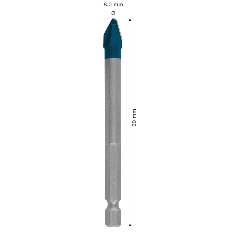 BOSCH EXPERT HEX-9 Punta da trapano in ceramica dura 10X Lunga durata Punta da trapano per pietra in materiale ad alta durezza 2608900590 2608900588