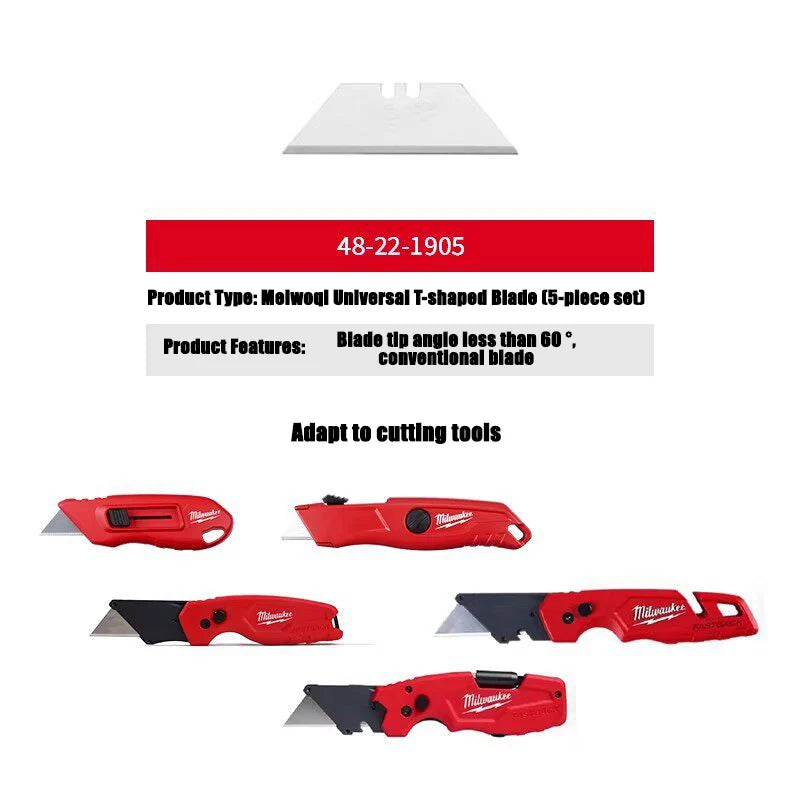 Serie Milwaukee FASTBACK, Coltello Multifunzione Pieghevole 6-in-1, Angolo della Lama Inferiore a 60 Gradi ° Coltello pieghevole con custodia, coltello artistico