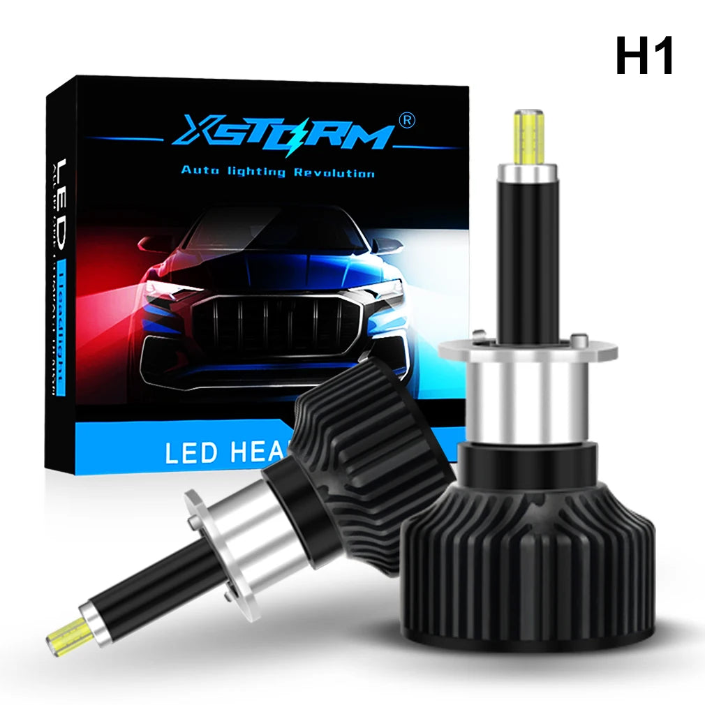 XSTORM H7 Faro LED 100W 20000LM H1 H11 9005 9012 Luce LED a 360° Faro auto automatico con ventola turbo luce 6000K 18 chip