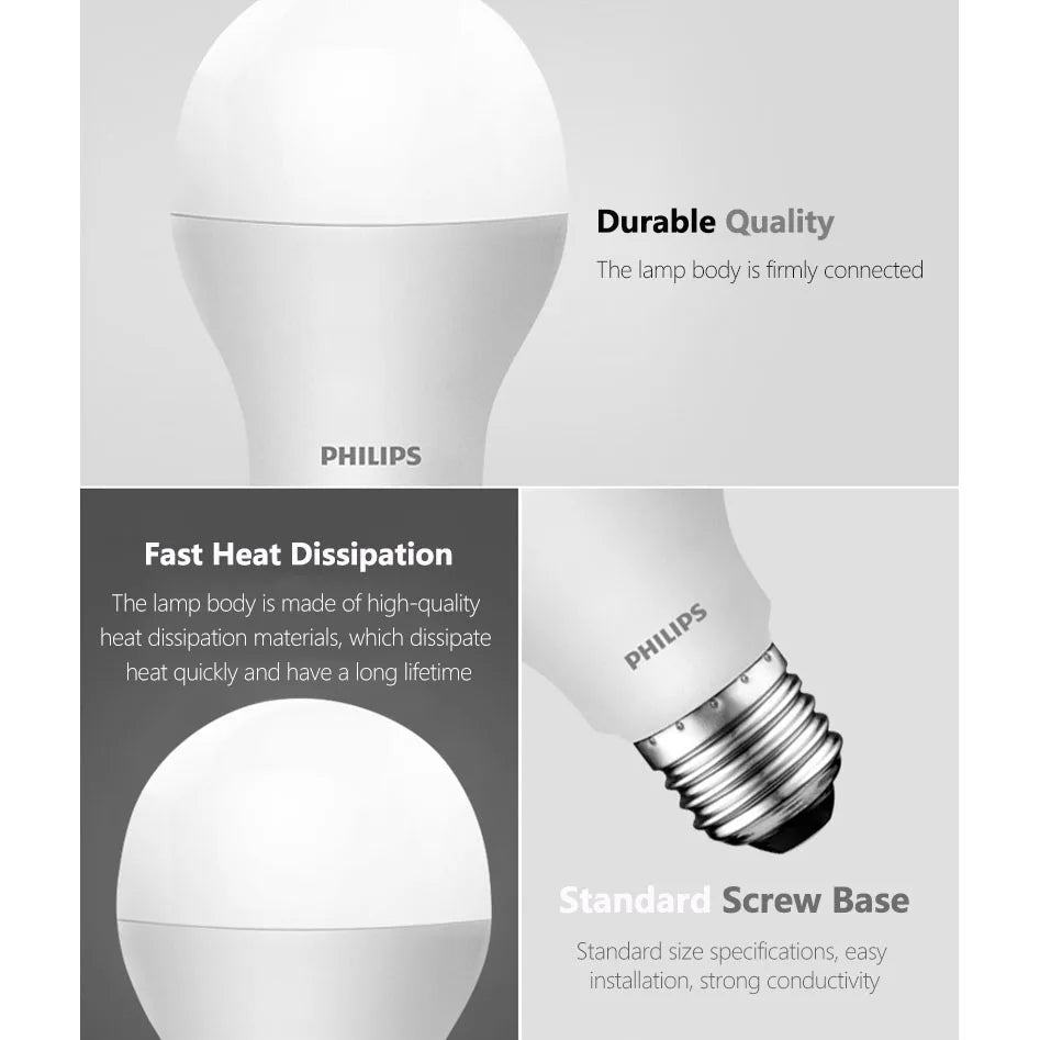 Philips Essential Lampadine LED E27 5W 7W 9W 11W 13W 15W 19W 23W 3000K/6500k Luce bianca 220V-240V Lampade da interno LED originali Economia