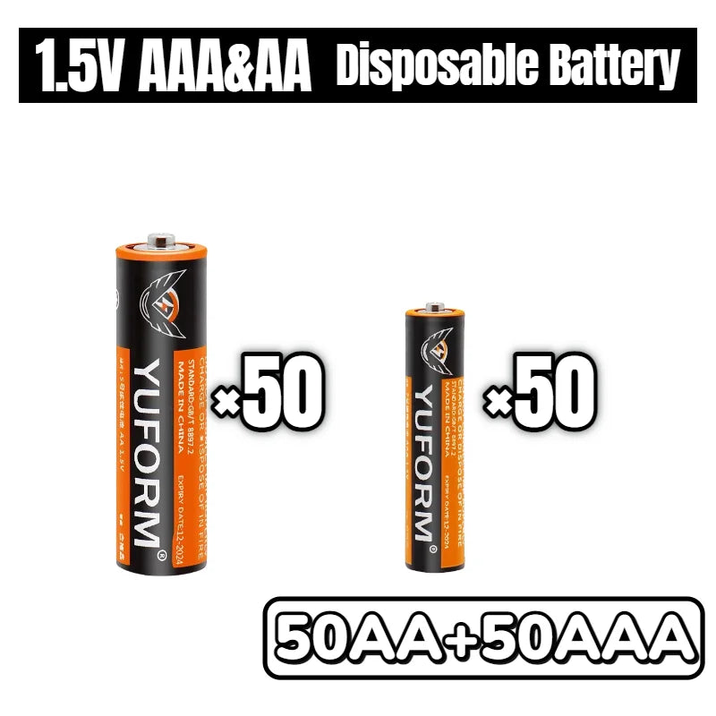 Batterie al carbonio zinco AA AAA da 1,5 V, confezione da 40 all'ingrosso per giocattoli, orologi, telecomandi, alimentazione di lunga durata, a prova di perdite