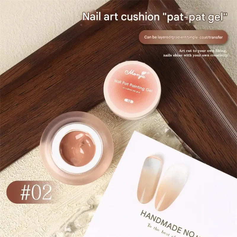 Gel Polish Cushion Effetto Ombre 5ml Nero Bianco Pesca, Gel per Nail Art French, Gel Sfumato UV/LED per Unghie