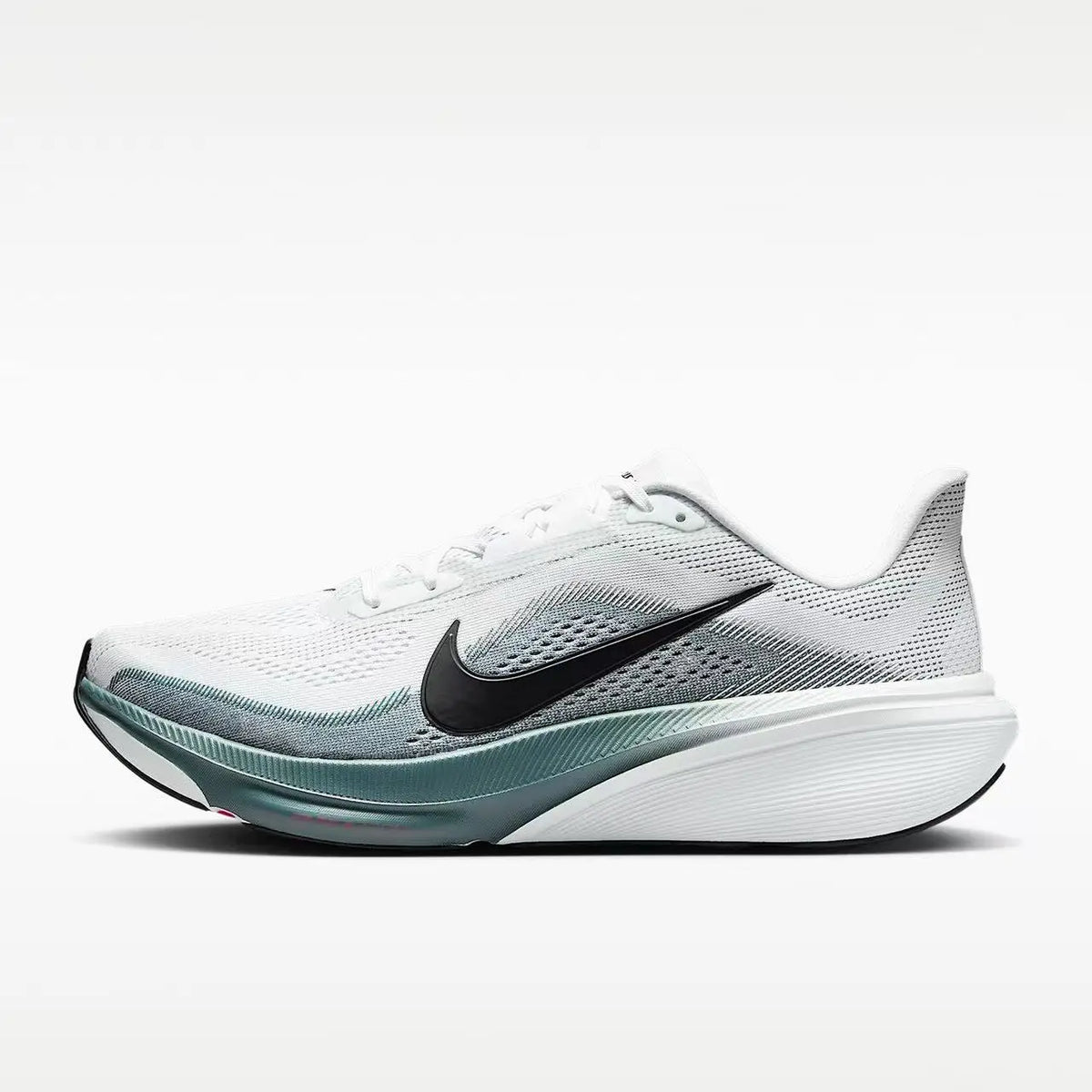 Nike Pegasus 42: scarpe da corsa da uomo, comode, resistenti all’usura e dotate di un’ottima elasticità, disponibili nei colori bianco, nero e verde, modello IB1873-110.