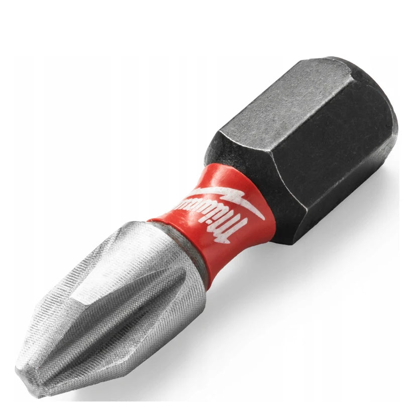 Milwaukee 4932430853 SHOCKWAVE PH2 25MM Punte per Avvitatore a Impatto, Confezione da 25 Pezzi, Accessori per Cacciavite Elettrico ad Alta Durezza 