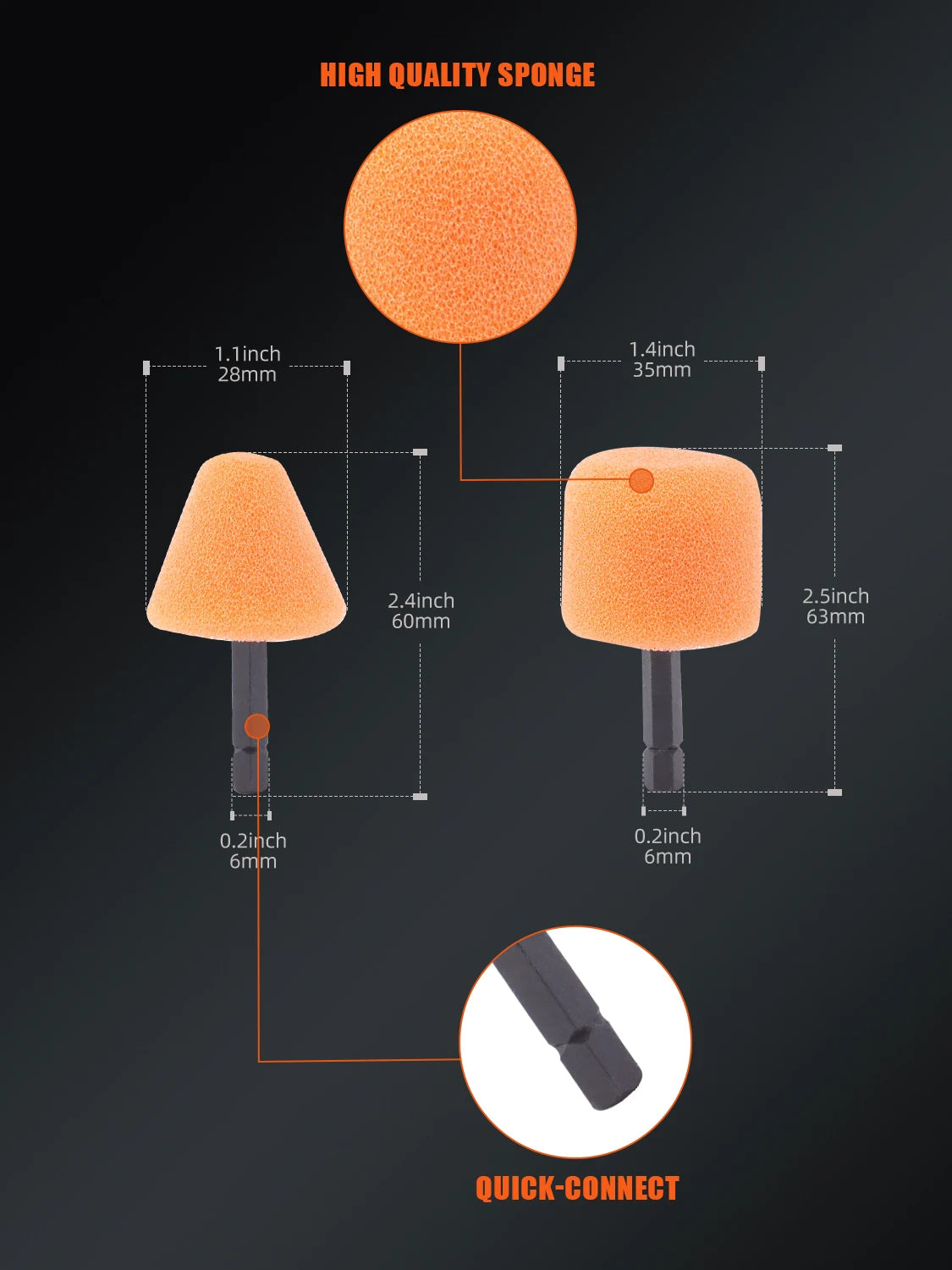 Set di Sfere Lucidanti Flessibili SPTA Mini con Tamburi Conici e Cilindrici per Dettagli Auto e Lucidatura in Spazi Ristretti
