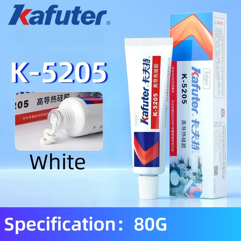 Pasta Termica in Silicone KAFUTER K-5203 K5204 K5205 K5207, Composto Conduttivo ad Alta Temperatura per Dissipatori di Calore ed Elettronica