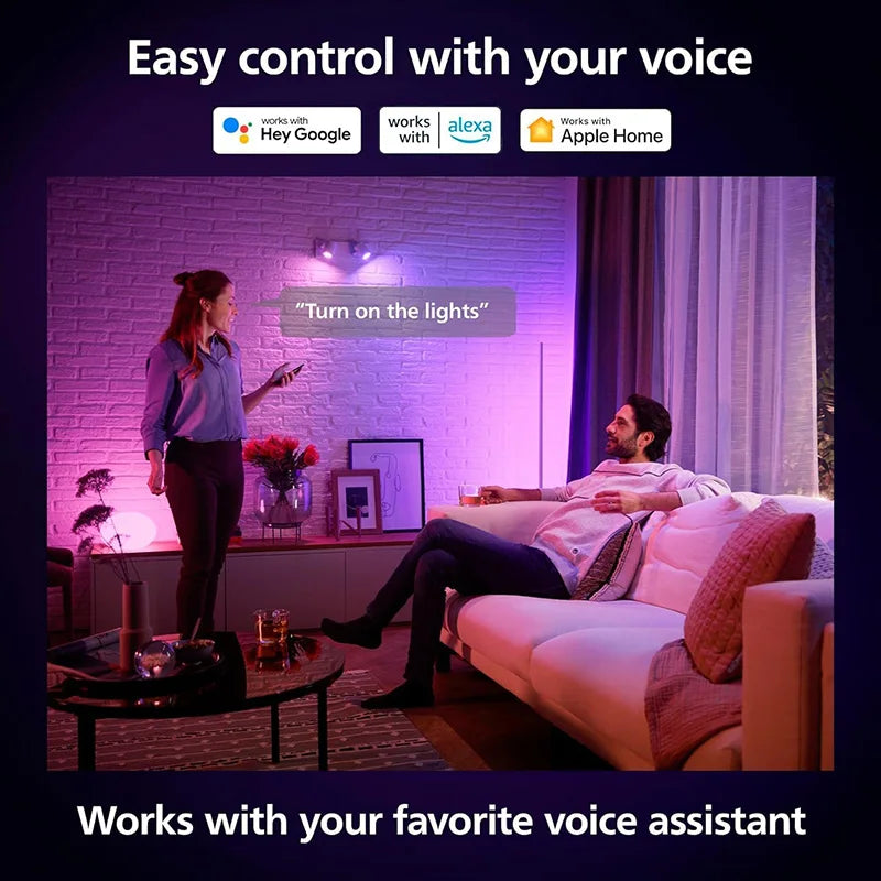 Faretto LED intelligente Philips Hue GU10 4,2 W 220-240 V 400 LM Bianco e colore Ambiance Funziona con Alexa Google Home Bluetooth, 1x