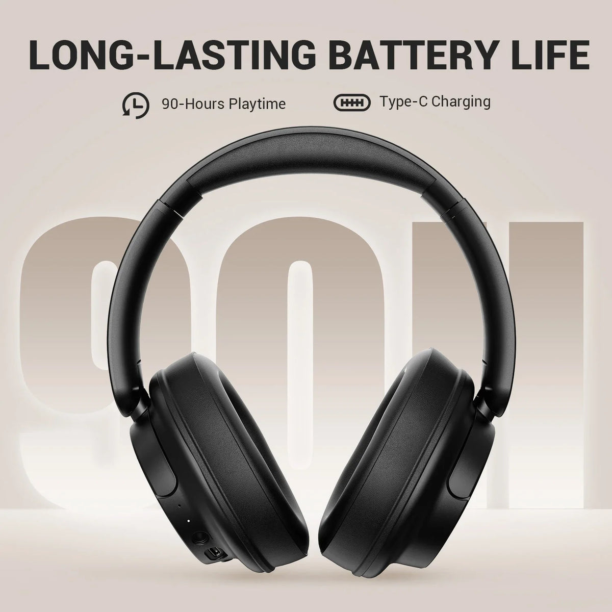 Oneodio EKSA V16 Cuffie wireless Bluetooth 5.3 Cuffie over-ear con microfono Modalità bass/pop Cuffie Hi-res HiFi cablate APP 90 ore