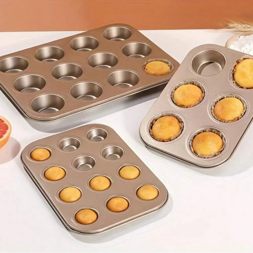 Teglia per cupcake Vassoio per muffin Stampo per cupcake Teglia per muffin Teglia da forno in acciaio al carbonio Teglia per biscotti antiaderente Stampo per torta al microonde