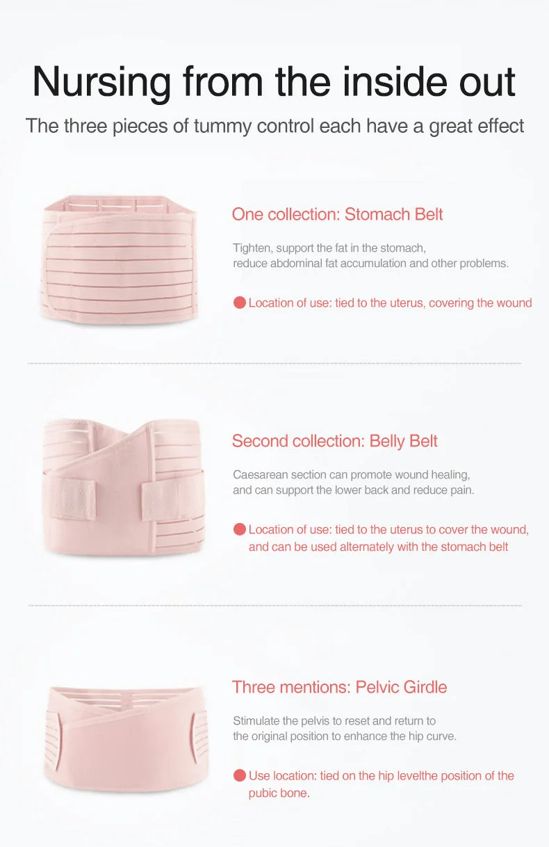 3in1 Corsetto Dopo Il Parto Fascia Pancia Donne Incinte Pancia Pancia Pancia Pelvi Cintura Avvolgente Vita Trainer Recupero Fasciatura Cinghia Body Shaper