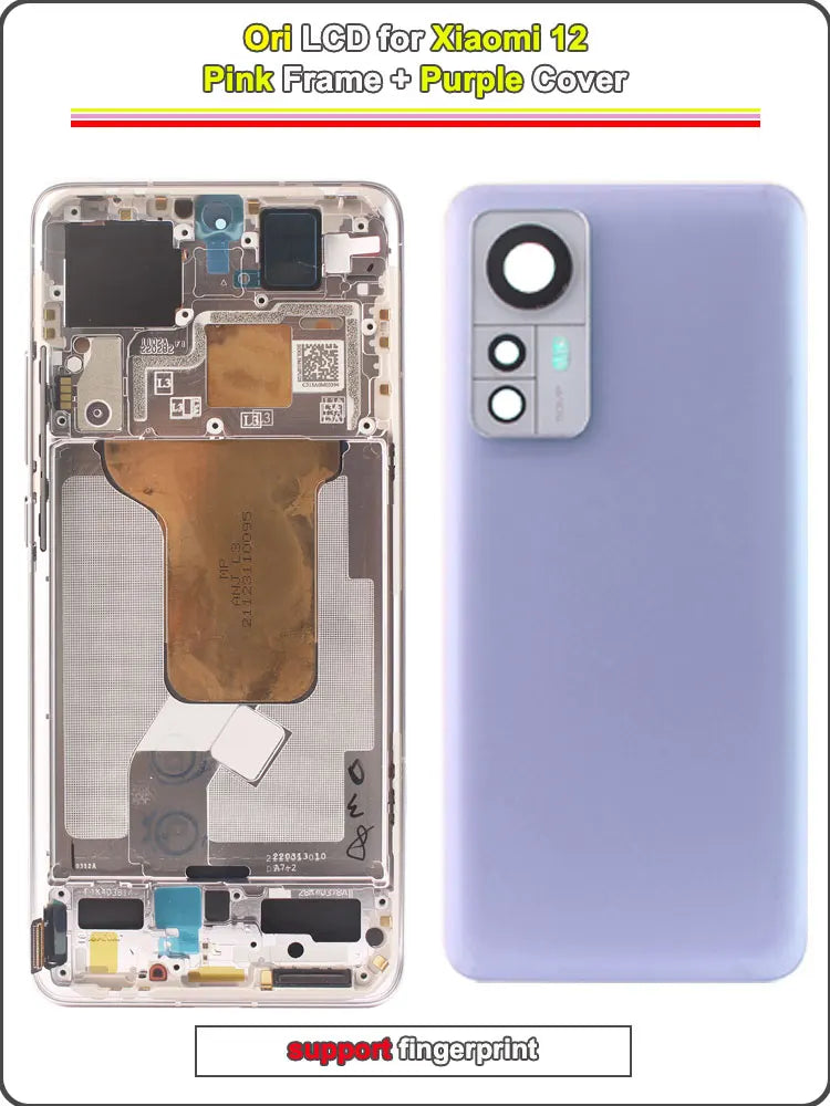 Display AMOLED da 6,28 pollici per Xiaomi 12 (2201123G, 2201123C) - Gruppo digitalizzatore touchscreen LCD con telaio per Xiaomi Mi 12