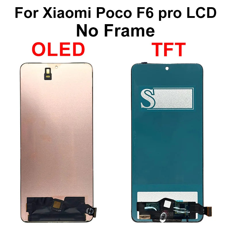 Display OLED da 6,67" per Xiaomi Poco F6 LCD 24069PC21G, schermo touch e digitalizzatore per Poco F6 Pro LCD 23113RKC6G, ricambi di ricambio