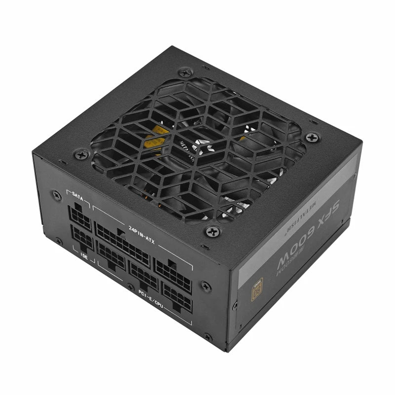 METALFISH SFX 80Plus Bronzo 500/600W PSU Nero Alimentatore Full-Modular per Mini ITX Chassis Piccolo Computer Case Ingresso 100/240V